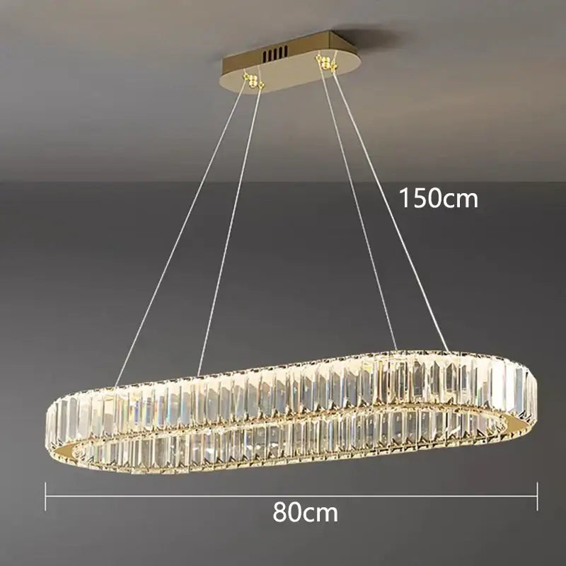 DecorBites™ Crystal Chandelier: Modern Living & Dining Room Pendant Lights