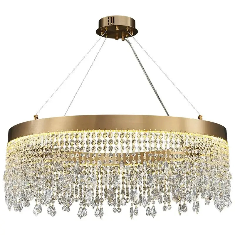 DecorBites™ Crystal Chandelier: Modern Living Room Ceiling Light & Kitchen Pendant