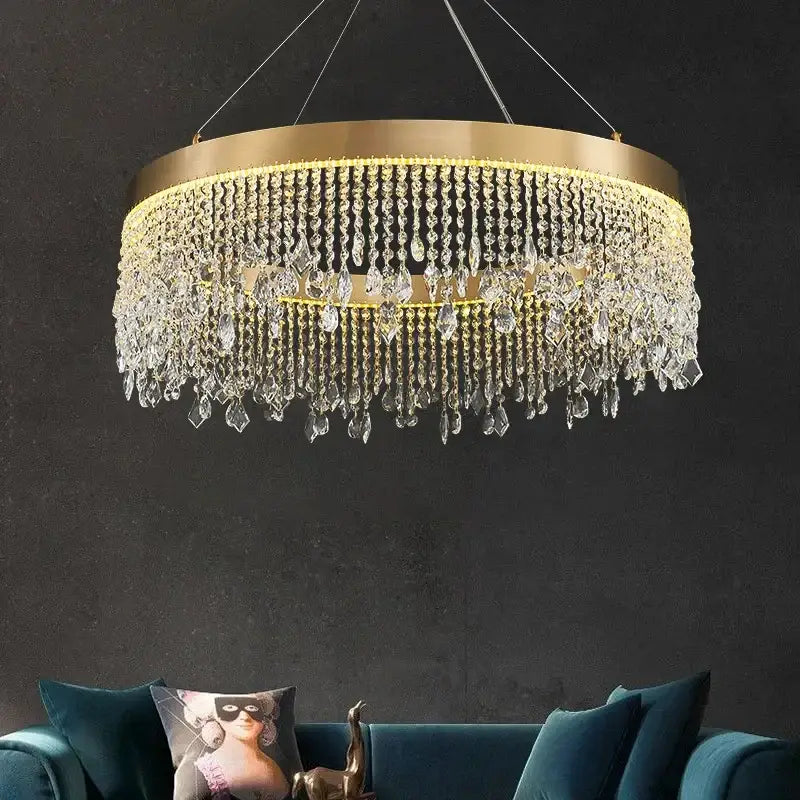DecorBites™ Crystal Chandelier: Modern Living Room, Dining Room, Kitchen Ceiling Light