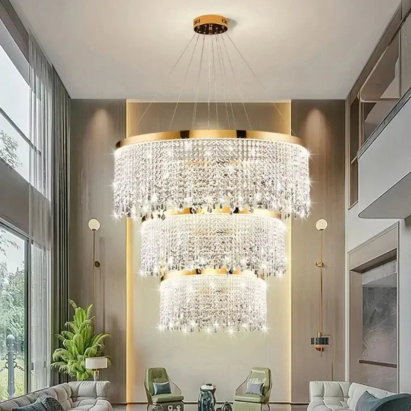DecorBites™ Crystal Chandelier: Modern Living Room, Dining Room, Kitchen Ceiling Light
