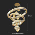 DecorBites™ Crystal Chandelier: Modern Living Room Pendant Lamp for Elegant Interior Lighting