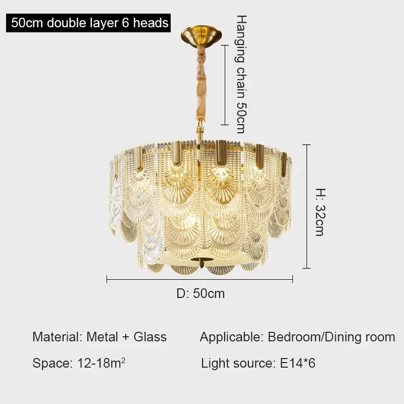 DecorBites™ Crystal Chandelier: Modern Luxury Ceiling Lamp for Living Room, Bedroom, or Restaurant