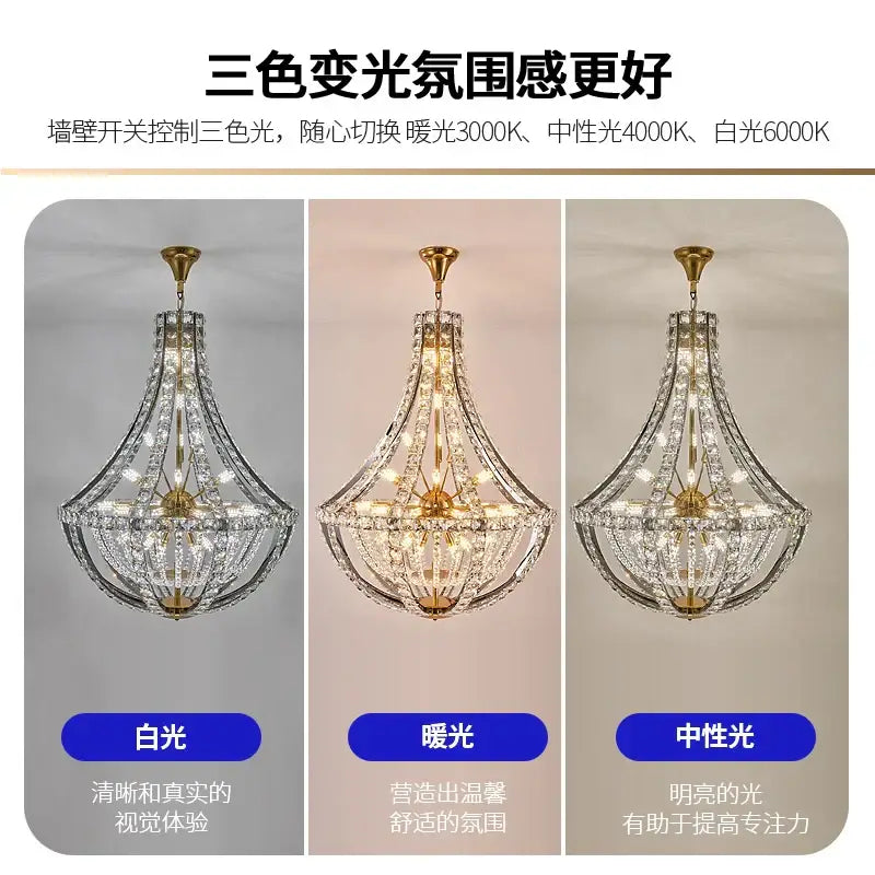 DecorBites™ Crystal Chandelier: Modern Luxury for Living, Dining, Bedroom