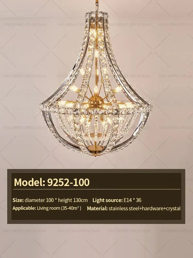 DecorBites™ Crystal Chandelier: Modern Luxury for Living, Dining, Bedroom