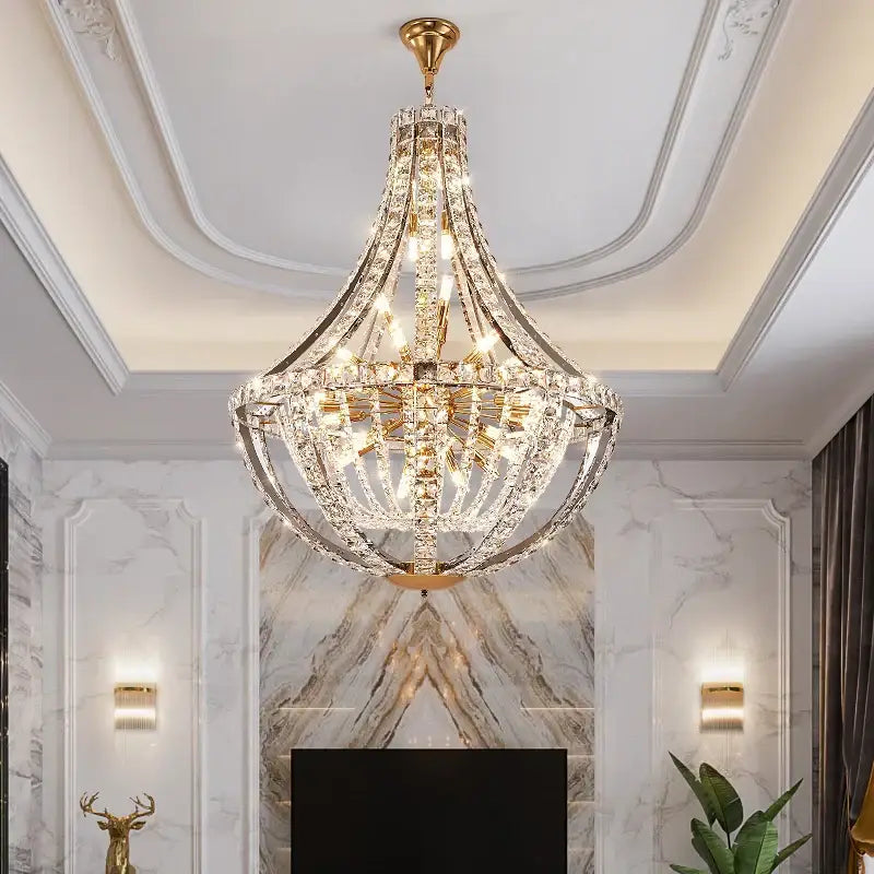 DecorBites™ Crystal Chandelier: Modern Luxury for Living, Dining, Bedroom