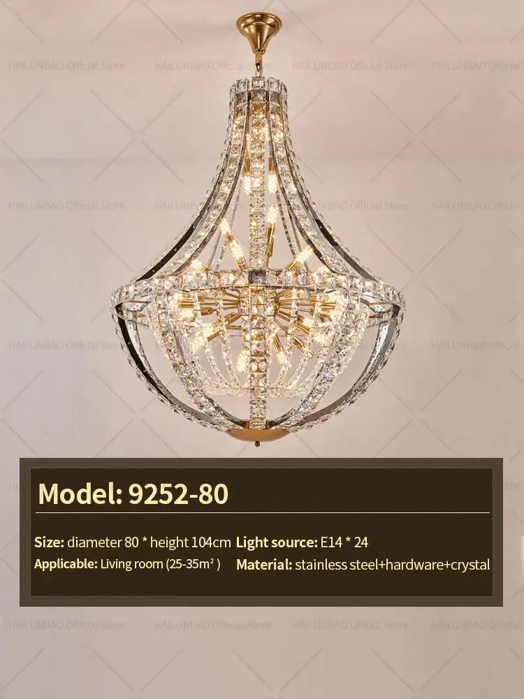 DecorBites™ Crystal Chandelier: Modern Luxury for Living, Dining, Bedroom