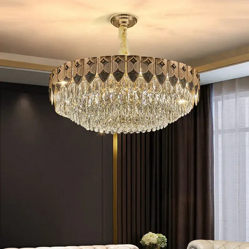 DecorBites™ Crystal Chandelier: Modern Luxury for Living Room, Bedroom, Dining Room