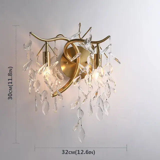 DecorBites™ Crystal Chandelier: Modern Luxury LED Branch Lighting for Living Room & Bedroom