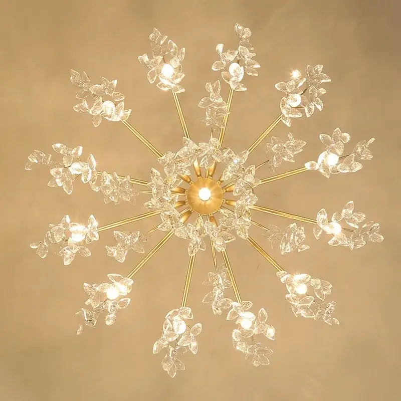 DecorBites™ Crystal Chandelier: Modern Luxury LED Branch Lighting for Living Room & Bedroom