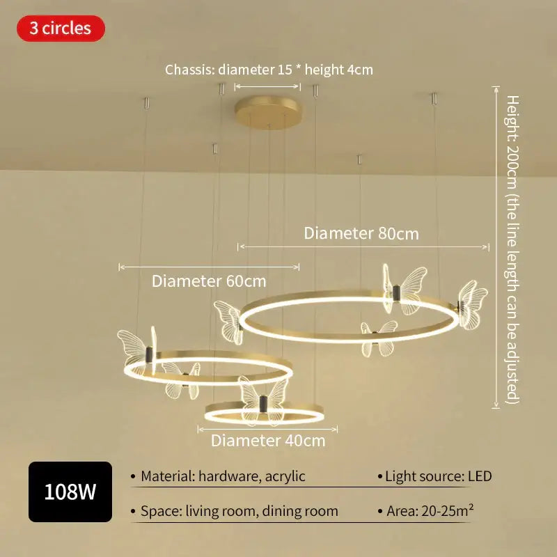 DecorBites™ Crystal Chandelier: Modern Luxury LED Lighting for Bedroom, Living Room, and Restaurant