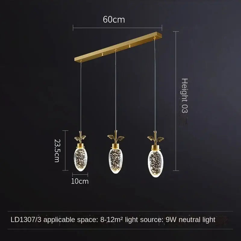 DecorBites™ Crystal Chandelier: Modern Luxury LED Lighting for Home, Restaurant, Bedroom - Nordic Style