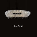 DecorBites™ Crystal Chandelier: Modern Luxury LED Pendant Light for Living Dining Room