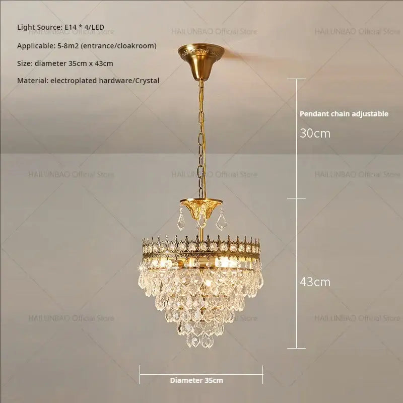 DecorBites™ Crystal Chandelier: Modern Luxury Lighting for Dining, Bedroom, and Living Room