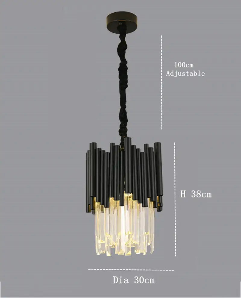 DecorBites™ Crystal Chandelier: Modern Luxury Lighting for Elegant Living and Dining Rooms