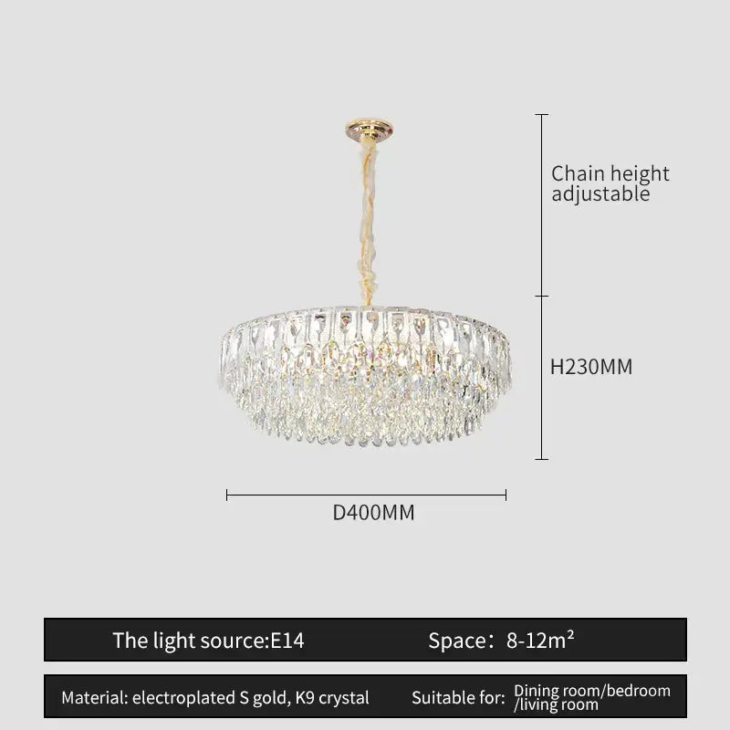 DecorBites™ Crystal Chandelier: Modern Luxury Lighting for Home, Hotel, Restaurant