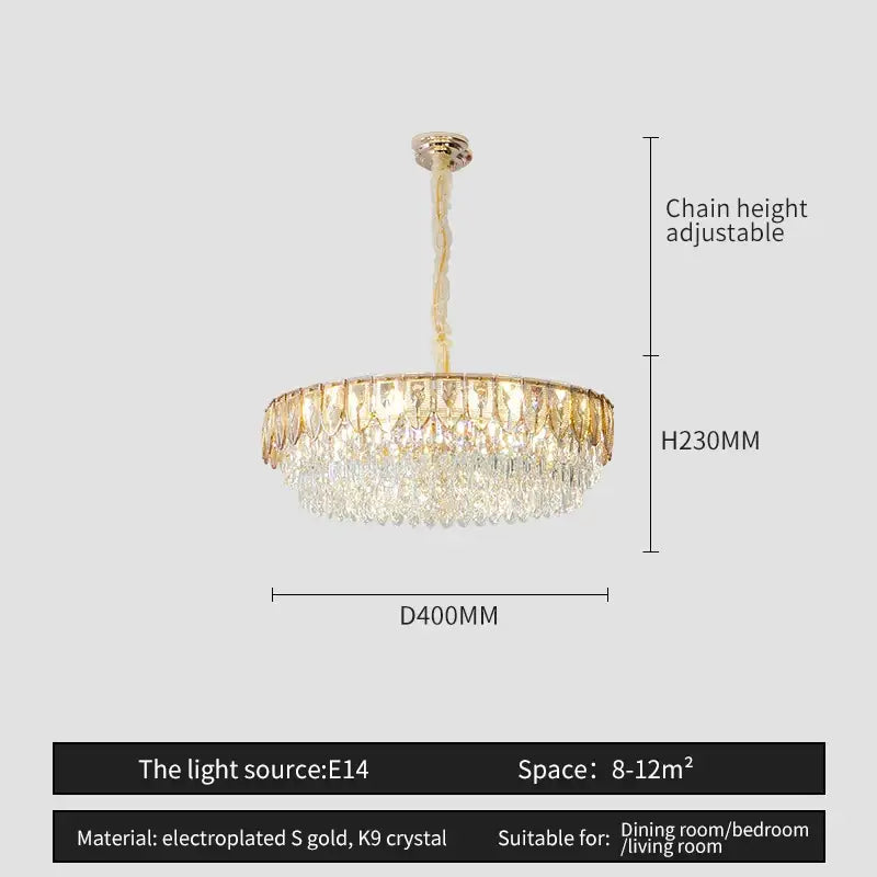DecorBites™ Crystal Chandelier: Modern Luxury Lighting for Home, Hotel, Restaurant
