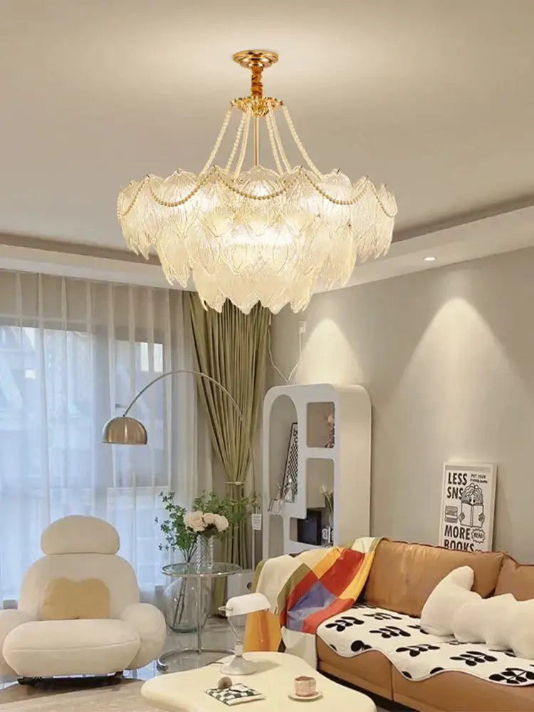 DecorBites™ Crystal Chandelier: Modern Luxury Lighting for Living Room, Bedroom, and Dining Room