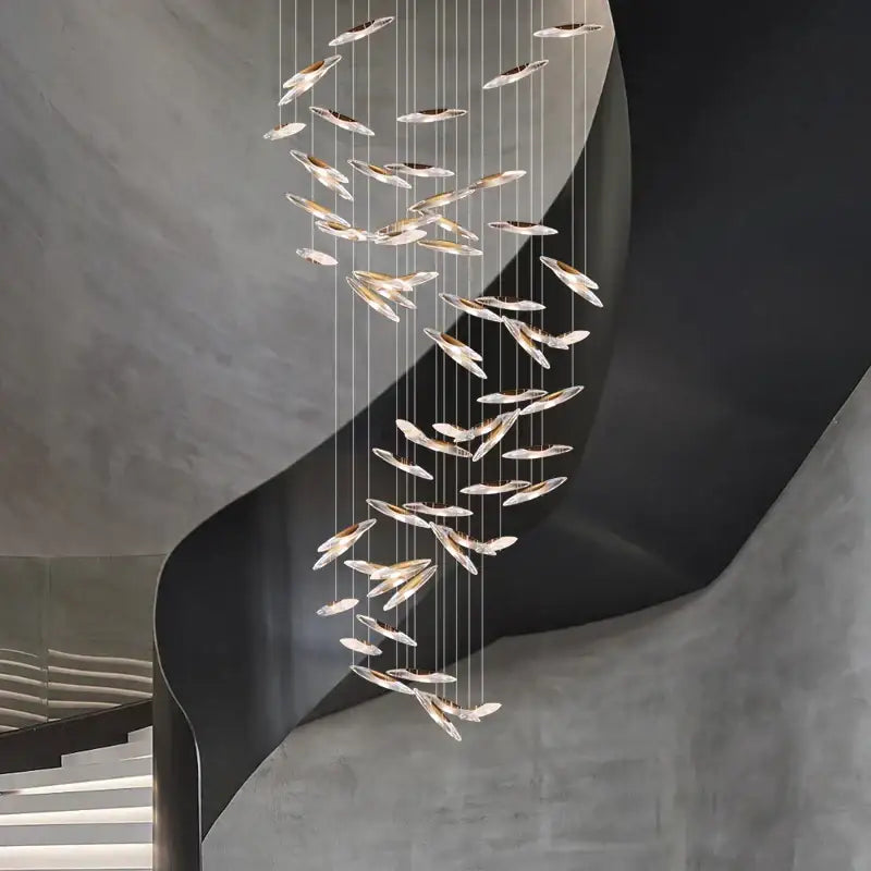 DecorBites™ Crystal Chandelier: Modern Luxury Lighting for Living Room, Villa, Hotel, and Loft