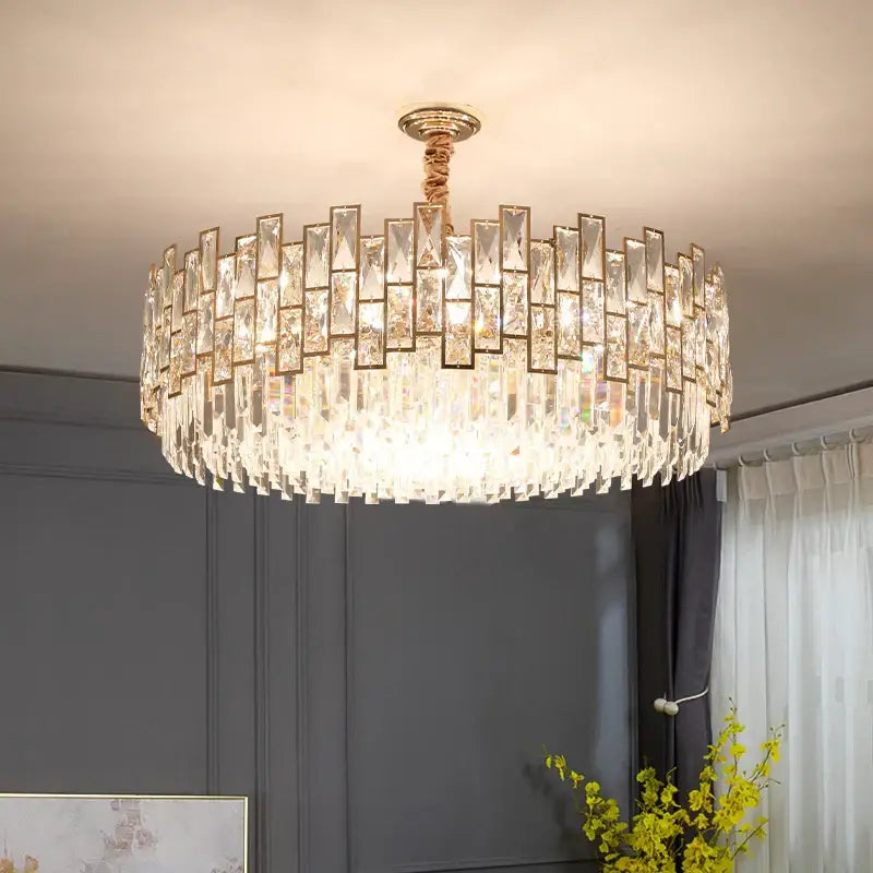 DecorBites™ Crystal Chandelier: Modern Luxury Lighting for Living Room, Bedroom, Kitchen