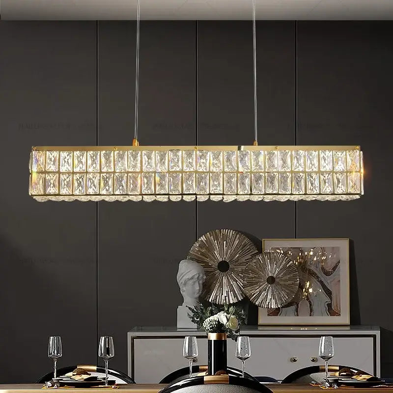 DecorBites™ Crystal Chandelier: Modern Luxury Lighting for Living Room, Restaurant, and Villa
