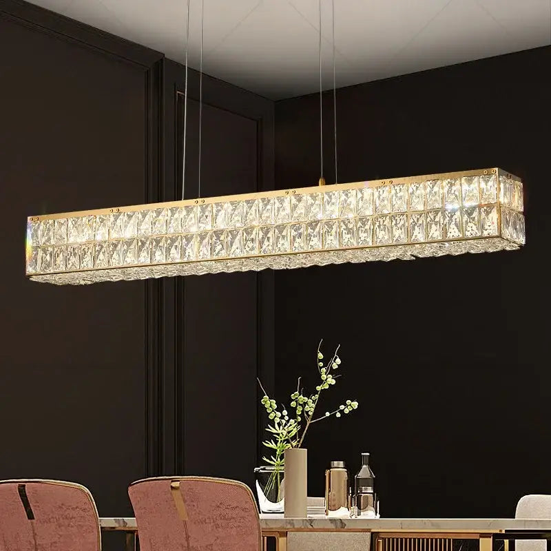 DecorBites™ Crystal Chandelier: Modern Luxury Lighting for Living Room, Restaurant, and Villa