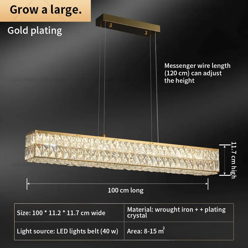 DecorBites™ Crystal Chandelier: Modern Luxury Lighting for Living Room, Restaurant, and Villa