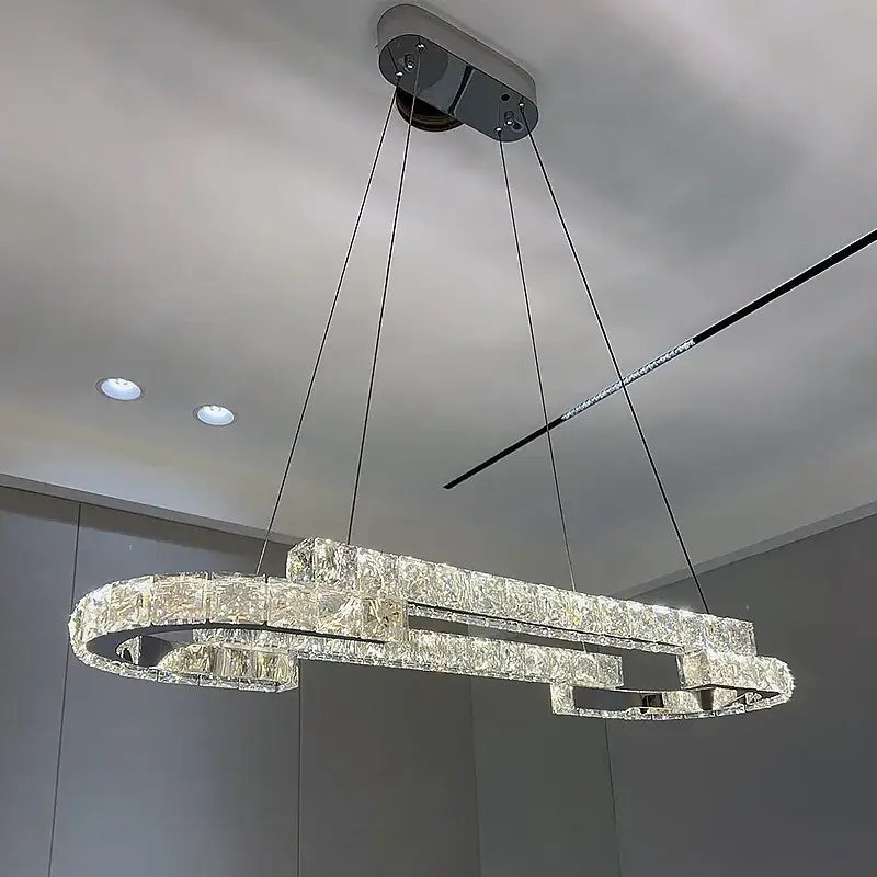 DecorBites™ Crystal Chandelier: Modern Luxury Living Room Lamps for Bedroom and Dining Room