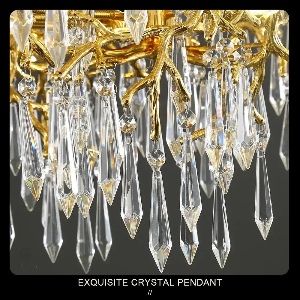 DecorBites™ Crystal Chandelier: Modern Luxury Long Light for Kitchen, Dining, Living, and Bedroom