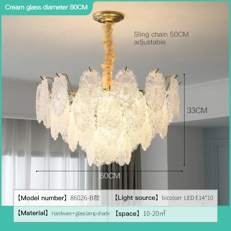 DecorBites™ Crystal Chandelier: Modern Luxury Master Bedroom French Light for Living Room