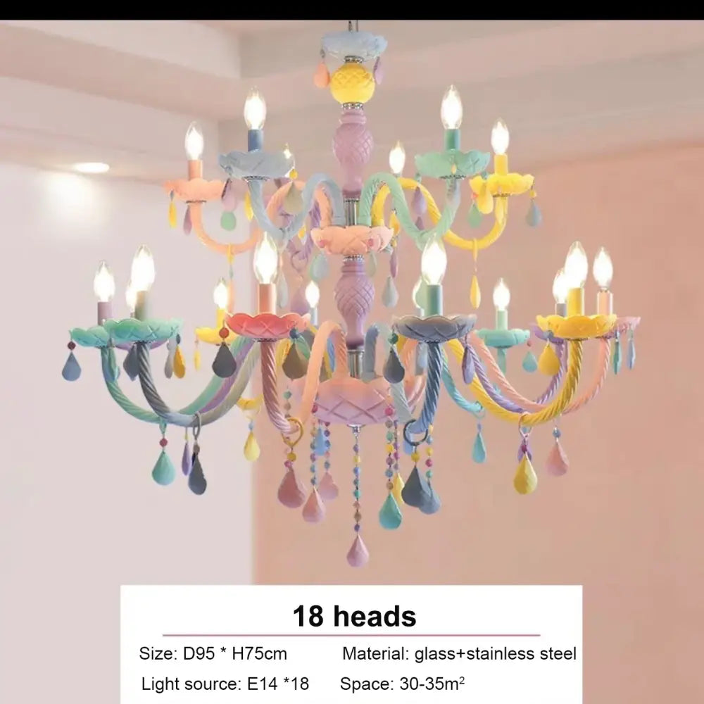 Modern macaron color decorbites crystal chandelier children room