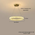 Modern gold interlocking ring decorbites crystal chandelier living room