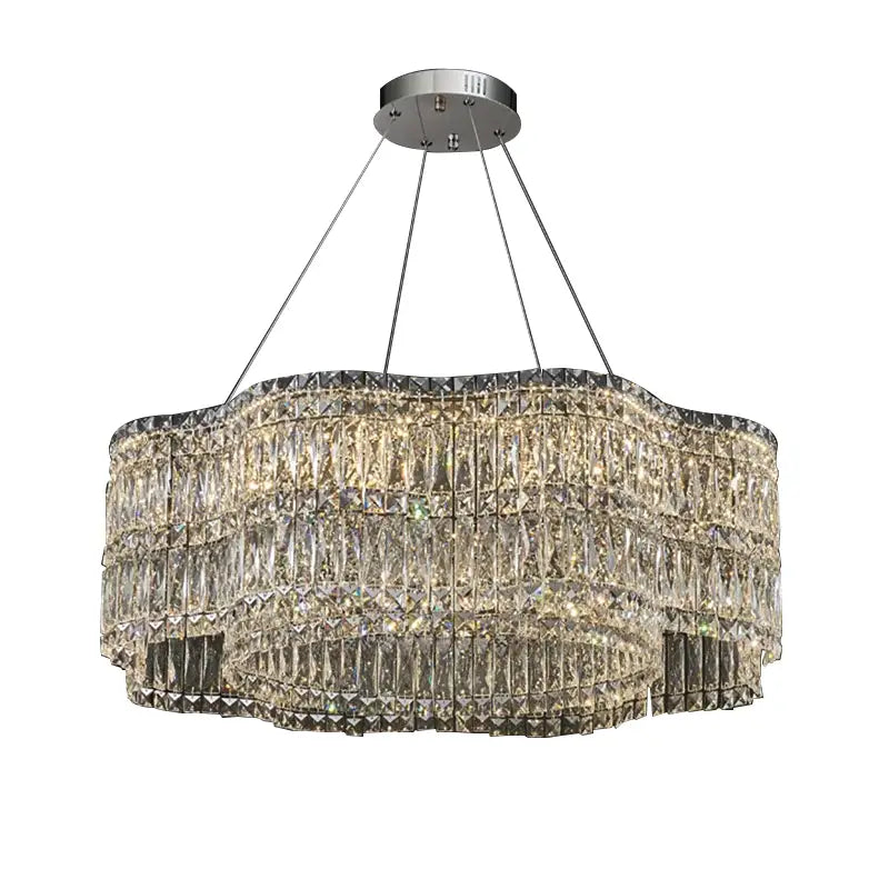 DecorBites™ Crystal Chandelier Pendant Light, Elegant Hanging Lamp Fixture