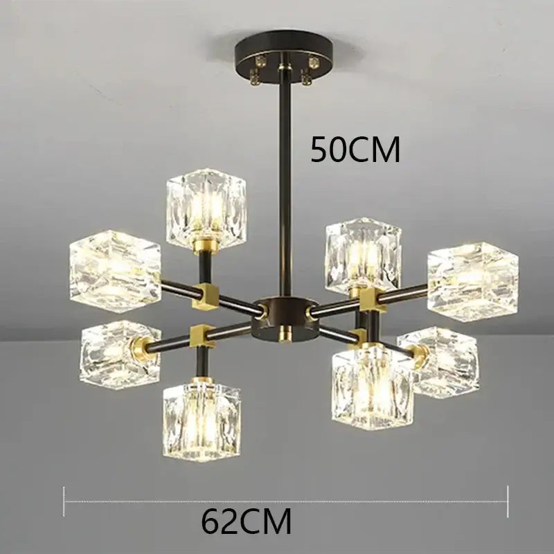 Luxury gold crystal chandelier pendant light for living room