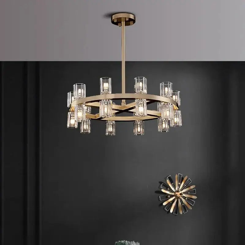 Modern gold tiered chandelier pendant light for dining room