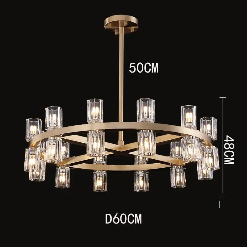 Modern gold tiered chandelier pendant light for dining room