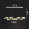 Modern gold crystal chandelier pendant light for dining room