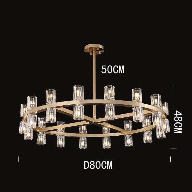 Modern gold tiered chandelier pendant light for dining room