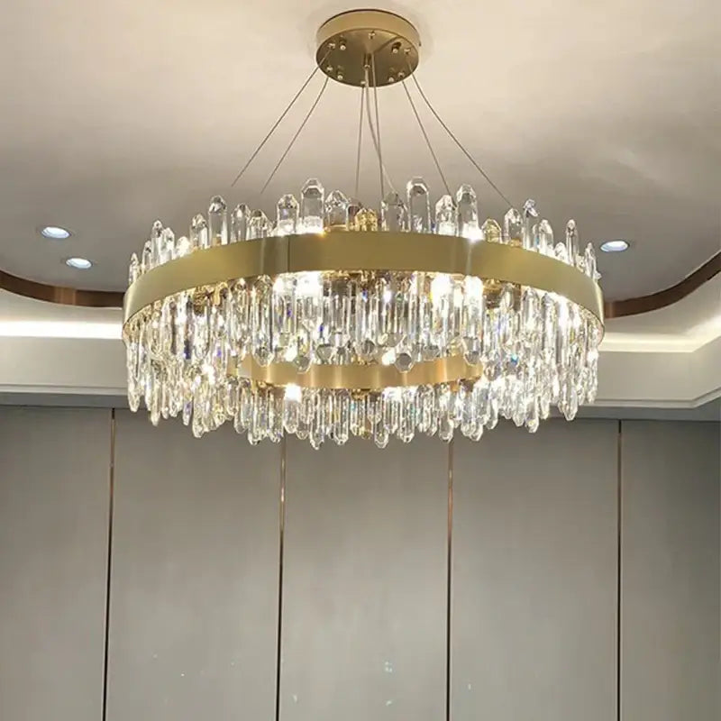 DecorBites™ Crystal Chandelier Pendant Light for Luxury Living Room, Bedroom, Dining, Kitchen & Home Décor