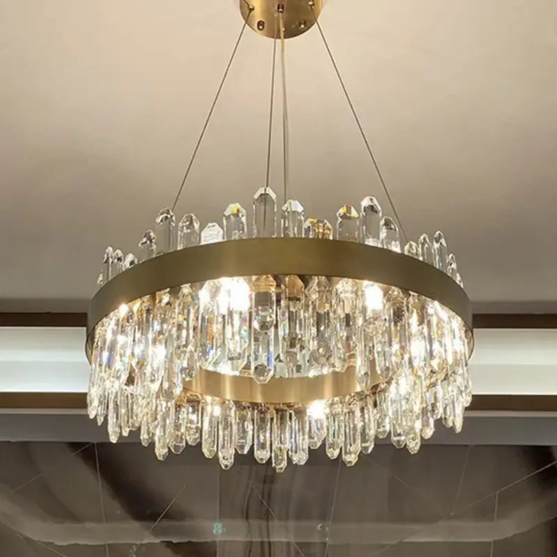 DecorBites™ Crystal Chandelier Pendant Light for Luxury Living Room, Bedroom, Dining, Kitchen & Home Décor