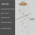 DecorBites™ Crystal Chandelier Pendant Light for Luxury Staircase