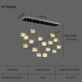 DecorBites™ Crystal Chandelier Pendant Light for Modern Indoor Dining and Kitchen Lighting