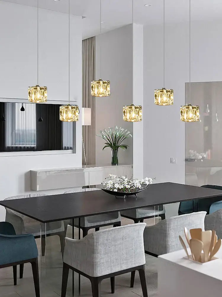 DecorBites™ Crystal Chandelier Pendant Light for Modern Indoor Dining and Kitchen Lighting