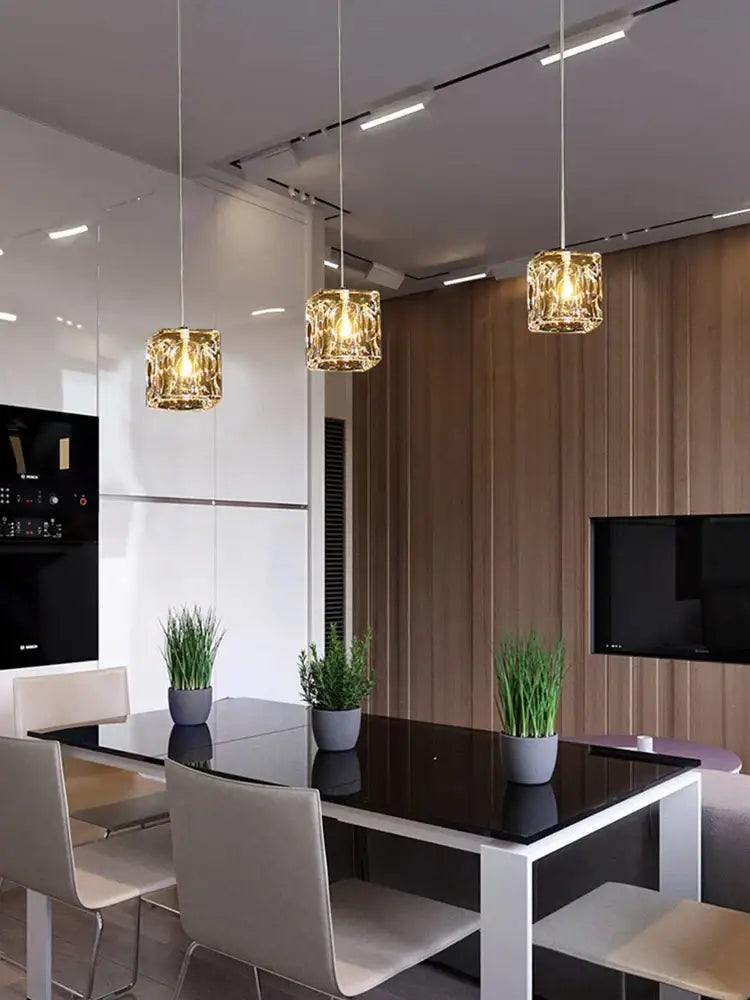DecorBites™ Crystal Chandelier Pendant Light for Modern Indoor Dining and Kitchen Lighting