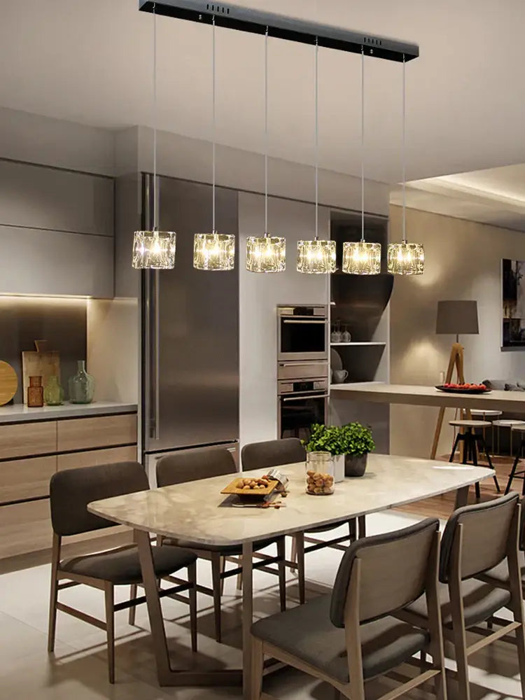 DecorBites™ Crystal Chandelier Pendant Light for Modern Indoor Dining and Kitchen Lighting