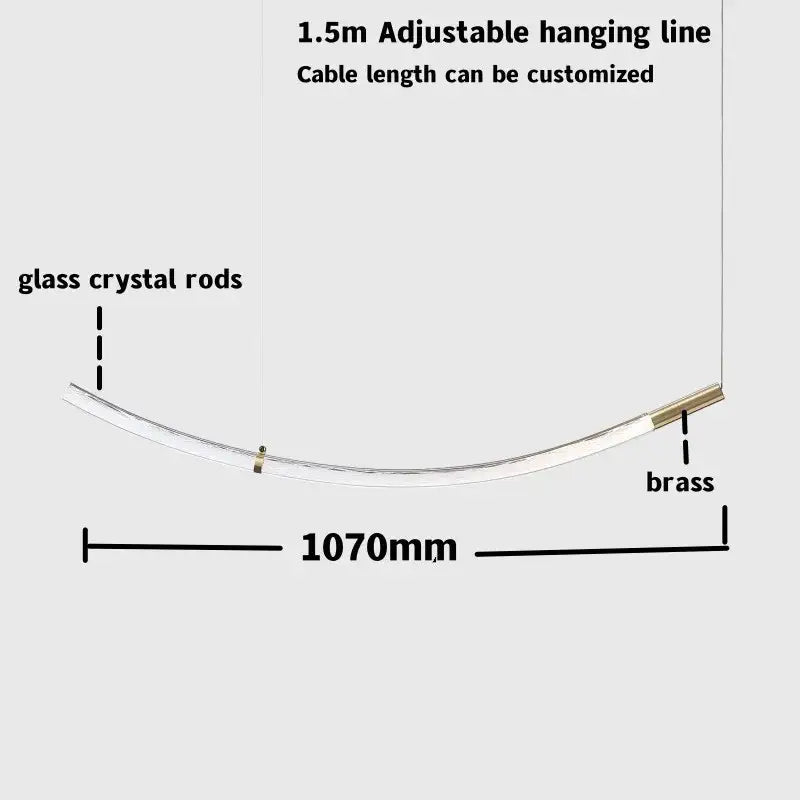 DecorBites™ Crystal Chandelier Pendant Light for Stairs Living Room Kitchen Island Dining Bar