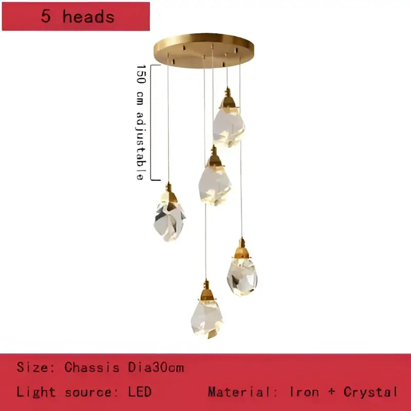 DecorBites™ Crystal Chandelier Pendant Lights for Elegant Home Decor