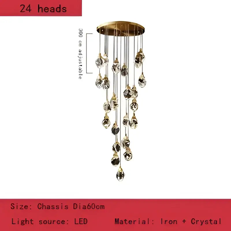 DecorBites™ Crystal Chandelier Pendant Lights for Elegant Home Decor
