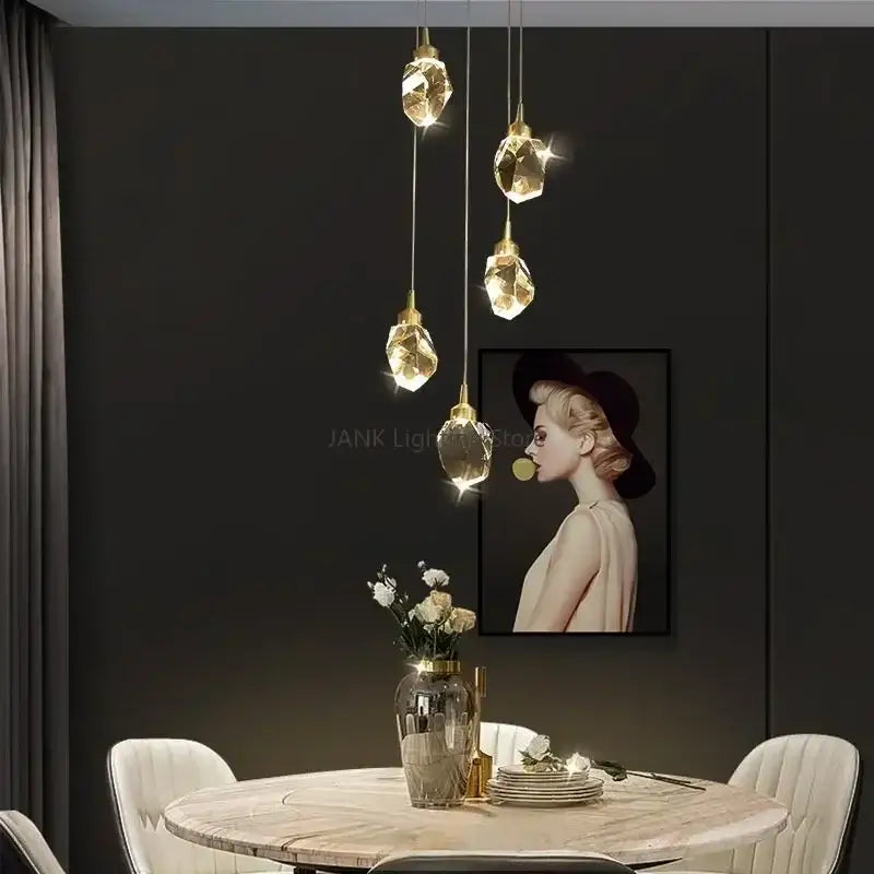 DecorBites™ Crystal Chandelier Pendant Lights for Elegant Home Decor