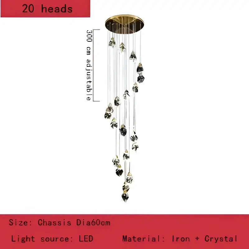 DecorBites™ Crystal Chandelier Pendant Lights for Elegant Home Decor