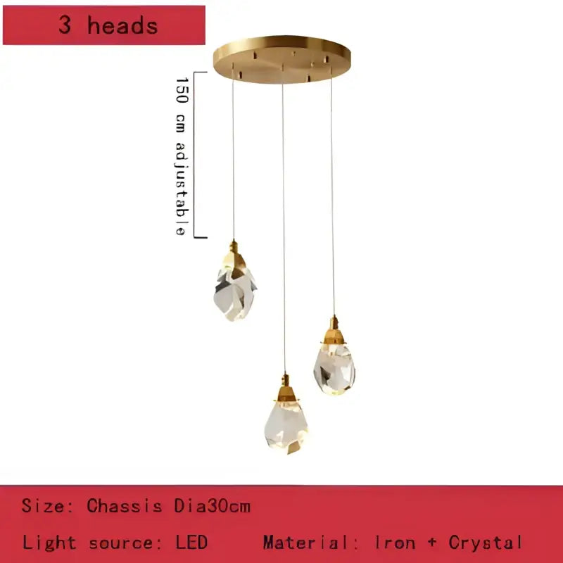 DecorBites™ Crystal Chandelier Pendant Lights for Elegant Home Decor